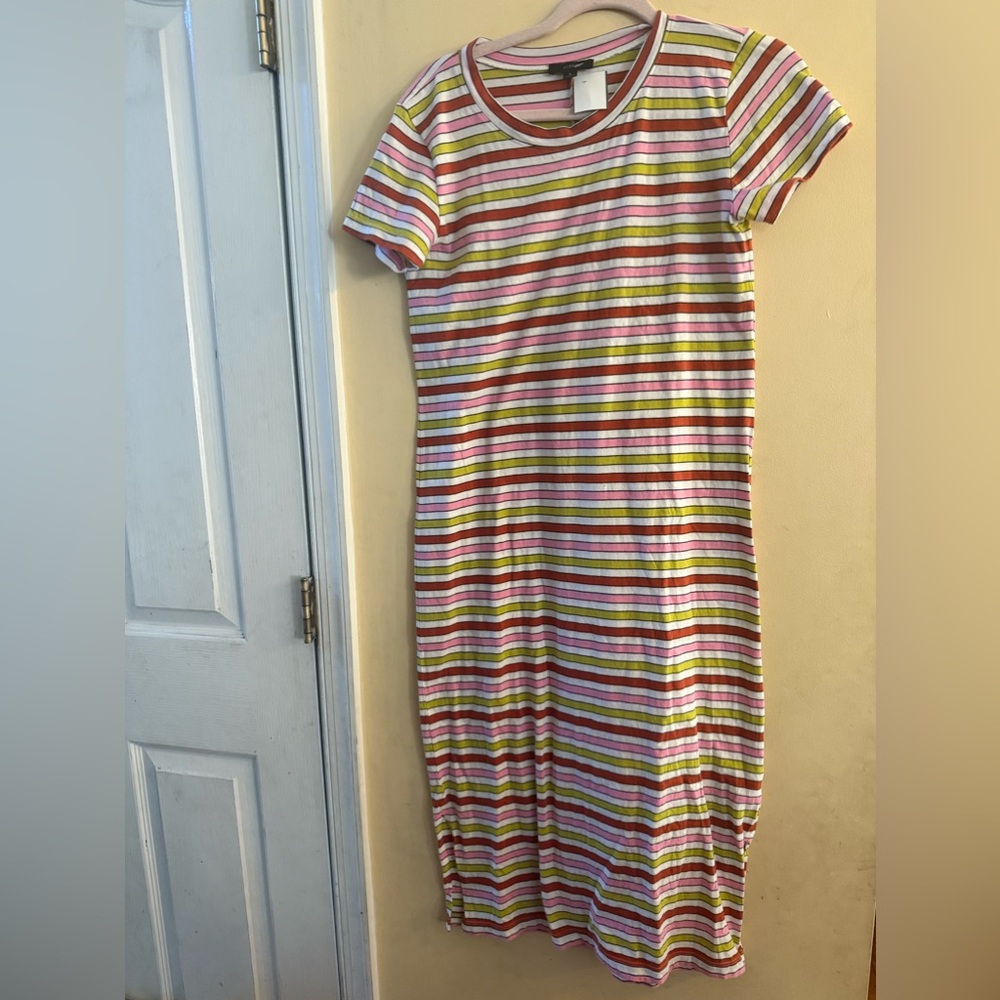 J Crew striped midi/maxi dress, size Small